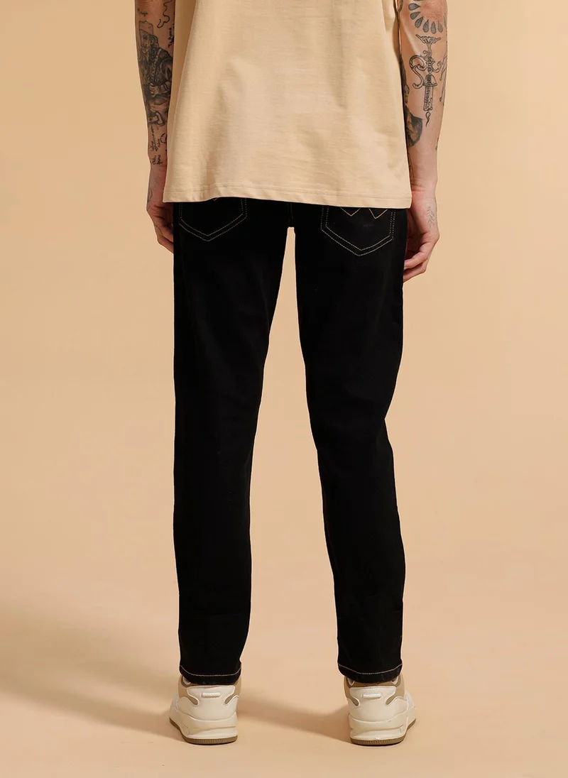 Wrogn Casual Slim Fit Jeans | Black